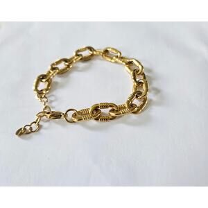 Stainless Steel Gold Chain Link Bracelet New
